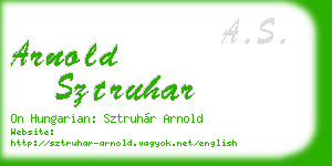 arnold sztruhar business card